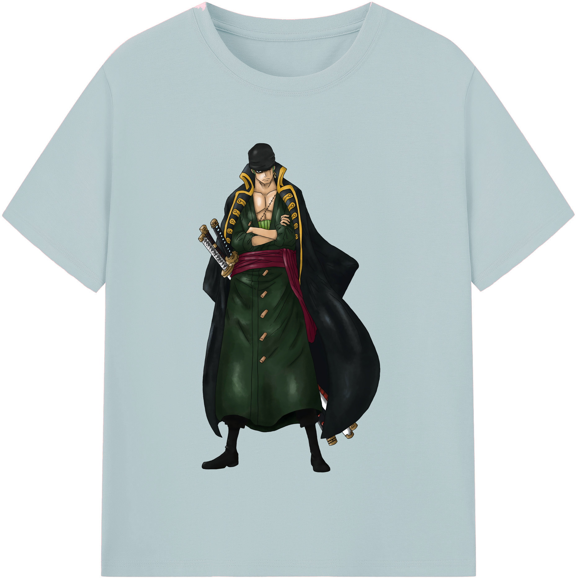 ワンピース ロロノア・ゾロ ONE PIECE Roronoa Zoro 綿100％半袖Tシャツ（フロントプリント）
